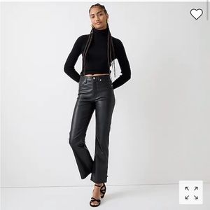HIGH-RISE SLIM DEMI-BOOT PANT IN FAUX LEATHER